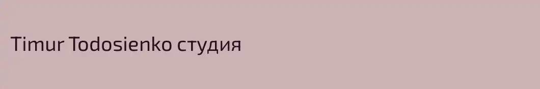 Timur Todosienko студия